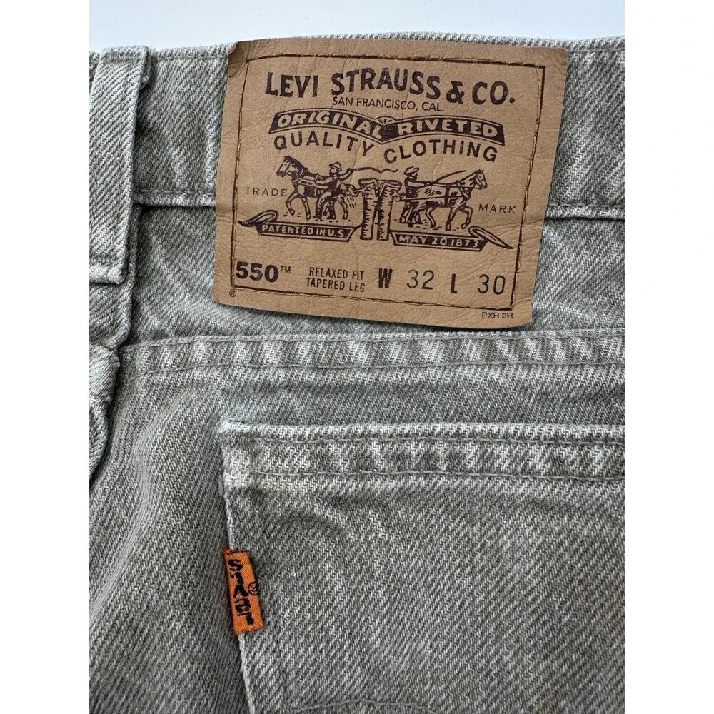 Levi's 550 Relaxed Fit Tapered Leg Jeans Men's Sz 32 Vintage 90s Orange Tab “pic